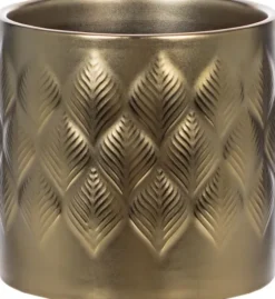 Wazony, Doniczki I Kosze Na Kwiaty-CN-164 Doniczka ceramiczna Konti 10 (złoty)