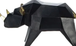 Dekoracje - Ozdoby-CN-158 Figurka duży nosorożec Geo 81 (czarny)