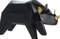 Dekoracje - Ozdoby-CN-158 Figurka duży nosorożec Geo 81 (czarny)