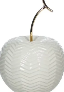 Dekoracje - Ozdoby-CN-120 Figurka jabłko Goldi 64 (biało/złoty)