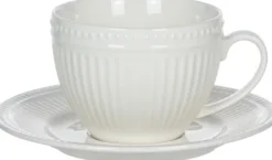 Szkło Stołowe-CN-196 Filiżanka ze spodkiem Claressa 250 ml (biały)