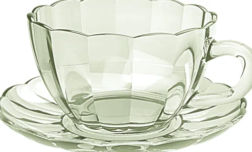 Szkło Stołowe-CN-202 Filiżanka ze spodkiem Tulip 245 ml