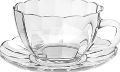 Szkło Stołowe-CN-202 Filiżanka ze spodkiem Tulip 245 ml