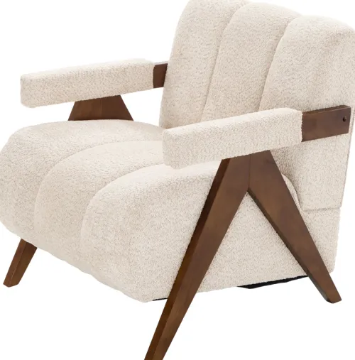 Fotele Wypoczynkowe-CN-220 Fotel Biscuit 32 (boucle beż)