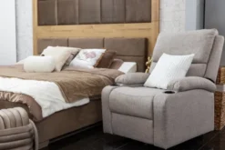 Fotele Wypoczynkowe-CN-187 Fotel elektryczny relax z funkcją ułatwiania wstawania Calio 27 (latte)