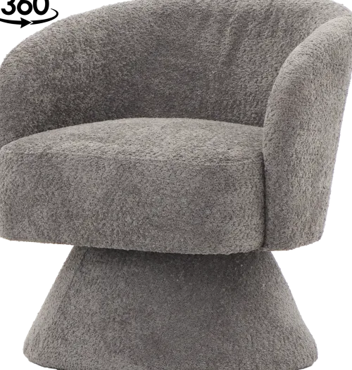Fotele Wypoczynkowe-CN-259 Fotel obrotowy Lizbona 29 (boucle grafit)