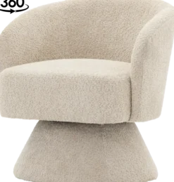 Fotele Wypoczynkowe-CN-259 Fotel obrotowy Lizbona 29 (boucle beżowy)