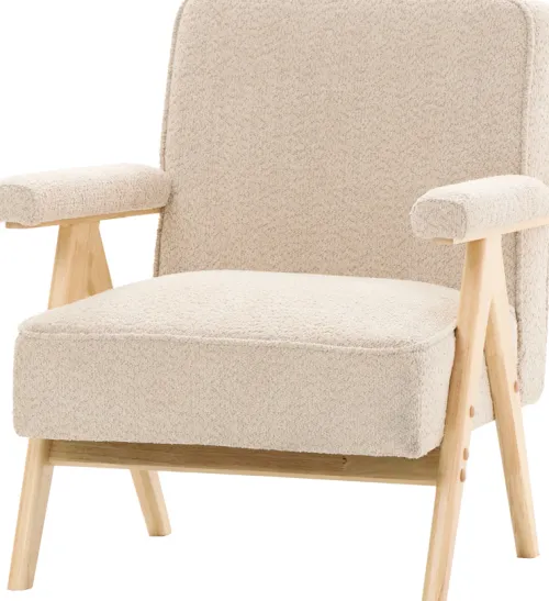 Fotele Wypoczynkowe-CN-220 Fotel Vintage 25 (boucle beżowy)