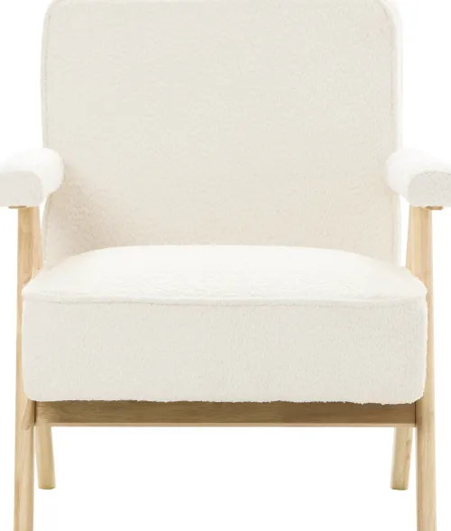 Fotele Wypoczynkowe-CN-220 Fotel Vintage 25 (boucle kremowy)