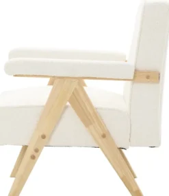 Fotele Wypoczynkowe-CN-220 Fotel Vintage 25 (boucle kremowy)