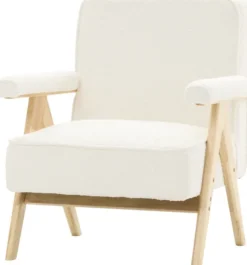 Fotele Wypoczynkowe-CN-220 Fotel Vintage 25 (boucle kremowy)