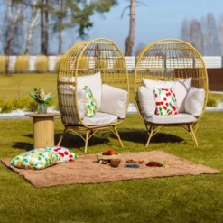 Fotele Ogrodowe|Fotele-CN-16 Fotel z eko rattan z poduszką