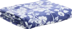 Koce-CN-238 Koc flanelowy Blue Flowers 36 (granatowy/biały)