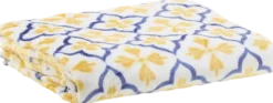 Koce-CN-238 Koc flanelowy Efez 37 (biały/granatowy/żółty)