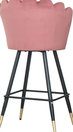 Krzesła Barowe (Hokery)-CN-157 Krzesło-hoker ROJAL (koralowy)