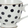 Kubki, Filiżanki I Miski-CN-177 Kubek ceramiczny Cindy (biały w czarne kropki)