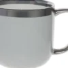 Kubki, Filiżanki I Miski-CN-176 Kubek ceramiczny Cindy 83 (szary ze srebrnym paskiem)