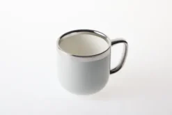 Kubki, Filiżanki I Miski-CN-176 Kubek ceramiczny Cindy 83 (szary ze srebrnym paskiem)