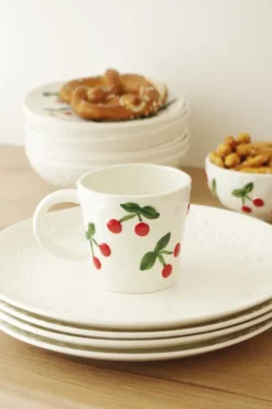 Kubki, Filiżanki I Miski-CN-200 Kubek Cherry 163 (biały w wiśnie)