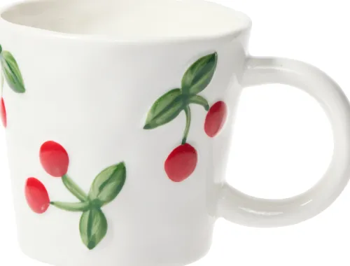 Kubki, Filiżanki I Miski-CN-200 Kubek Cherry 163 (biały w wiśnie)