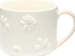 Kubki, Filiżanki I Miski-CN-255 Kubek Daisy 146 (biały/różowy)