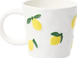 Kubki, Filiżanki I Miski|Szkło Stołowe-CN-200 Kubek Lemoni 164 (biały w cytryny)