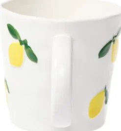 Kubki, Filiżanki I Miski|Szkło Stołowe-CN-200 Kubek Lemoni 164 (biały w cytryny)