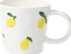 Kubki, Filiżanki I Miski|Szkło Stołowe-CN-200 Kubek Lemoni 164 (biały w cytryny)