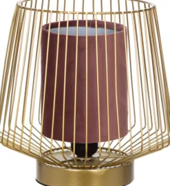 Lampki Nocne, Lampiony I Świece-CN-159 Lampa Miranda (złoty/różowy)