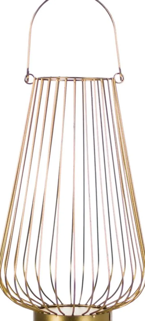 Lampki Nocne, Lampiony I Świece|Latarenki Do Salonu-CN-6 Lampion duży Marilena (złoty)