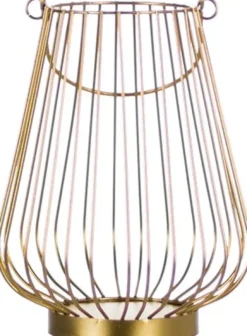 Lampki Nocne, Lampiony I Świece|Latarenki Do Salonu-CN-6 Lampion mały Marilena (złoty)