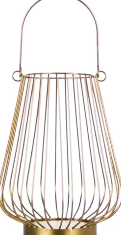Lampki Nocne, Lampiony I Świece|Latarenki Do Salonu-CN-6 Lampion mały Marilena (złoty)