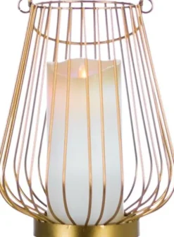 Lampki Nocne, Lampiony I Świece|Latarenki Do Salonu-CN-6 Lampion mały Marilena (złoty)