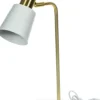 Lampki Nocne, Lampiony I Świece-CN-101 Lampka na biurko Boston 6 (biało/złota)