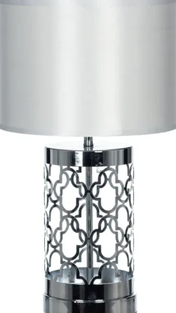Lampki Nocne, Lampiony I Świece-CN-33 Lampka nocna Silvero 9 (srebrny/biały)