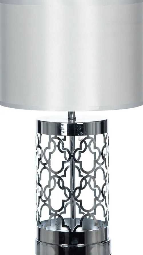 Lampki Nocne, Lampiony I Świece-CN-33 Lampka nocna Silvero 9 (srebrny/biały)