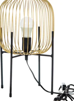 Lampki Nocne, Lampiony I Świece-CN-159 Lampka stojąca Miranda (złoty/czarny)