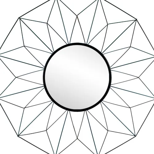 Lustra|Lustra Okrągłe-CN-17 Lustro metalowe (czarny)