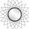 Lustra|Lustra Okrągłe-CN-90 Lustro metalowe Geo 1 (czarny)