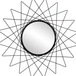 Lustra|Lustra Okrągłe-CN-90 Lustro metalowe Geo 1 (czarny)