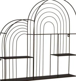 Dekoracje - Ozdoby-CN-121 Metalowa półka Naturos (czarny)