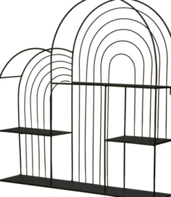 Dekoracje - Ozdoby-CN-121 Metalowa półka Naturos (czarny)