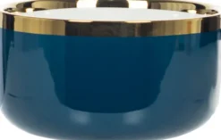 Kubki, Filiżanki I Miski-CN-176 Miseczka ceramiczna Cindy 83 granatowa ze złotym paskiem