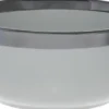 Kubki, Filiżanki I Miski-CN-176 Miseczka ceramiczna Cindy 83 szara ze srebrnym paskiem