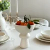 Dekoracje - Ozdoby-CN-216 Miska ceramiczna na nóżce Pearl 17