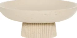Dekoracje - Ozdoby-CN-216 Miska na nóżce duża Stone 28 (beżowy)