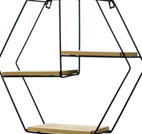 Półki Ścienne-CN-101 Półka metalowa Ravia 6 (czarny)
