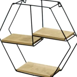 Półki Ścienne-CN-101 Półka metalowa Ravia 6 (czarny)