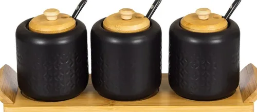 Zastawa Stołowa|Pojemniki Kuchenne-CN-1 Pojemnik 2 (3-elem.) Palomo (czarny)