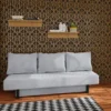 Meble Do Pokoju Młodzieżowego-Bodzio Pokój młodziezowy - Sofa Afrodyta 2 (plusz srebrzysty)